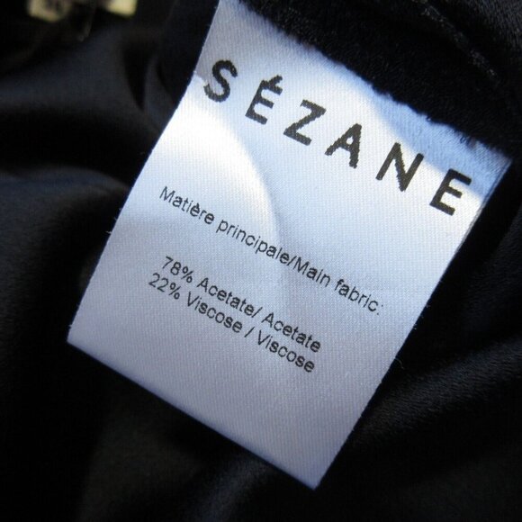 NWT Sezane Havy in Marine Navy Satin Back Crepe Belted Taper Ankle Pants 38 / 6 - Picture 4 of 6